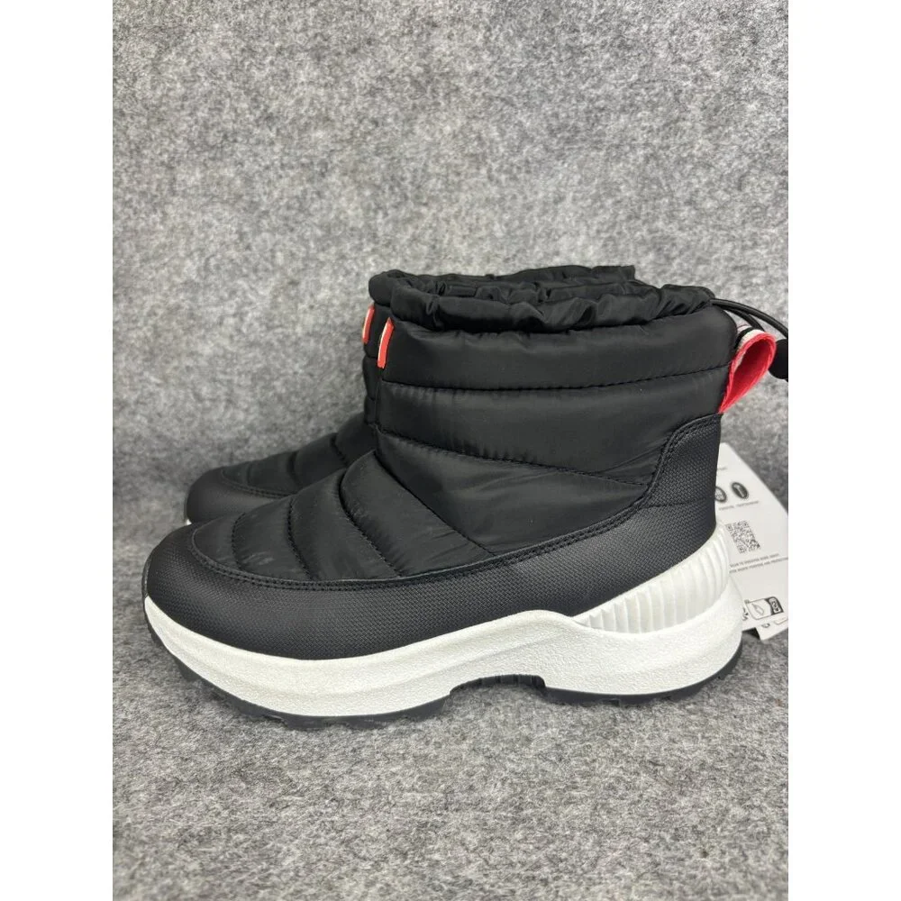 Hunter Boots Womens Size 6 Black Ankle Winter Faux‎ Fur Lined Water Resistant